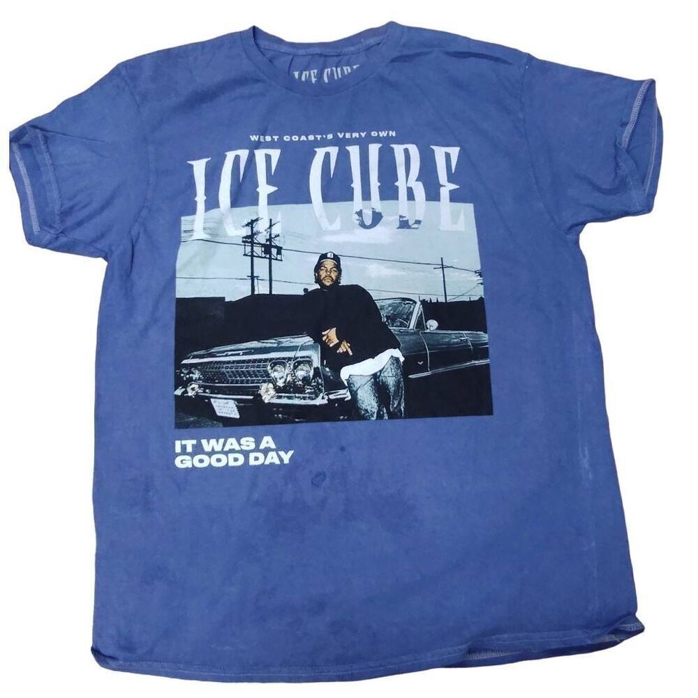 ICE  UBE BLUE BAND TEE SHORT SLEEVE BLUE LARGE NWOT